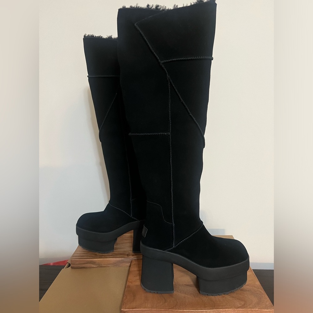 UGG Black Over-the-Knee Platform Boots